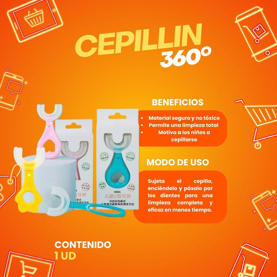 🌈 ¡CEPILLIN 360 - El Cepillo Infantil que Convierte el Cepillado en Diversión! 🦷✨