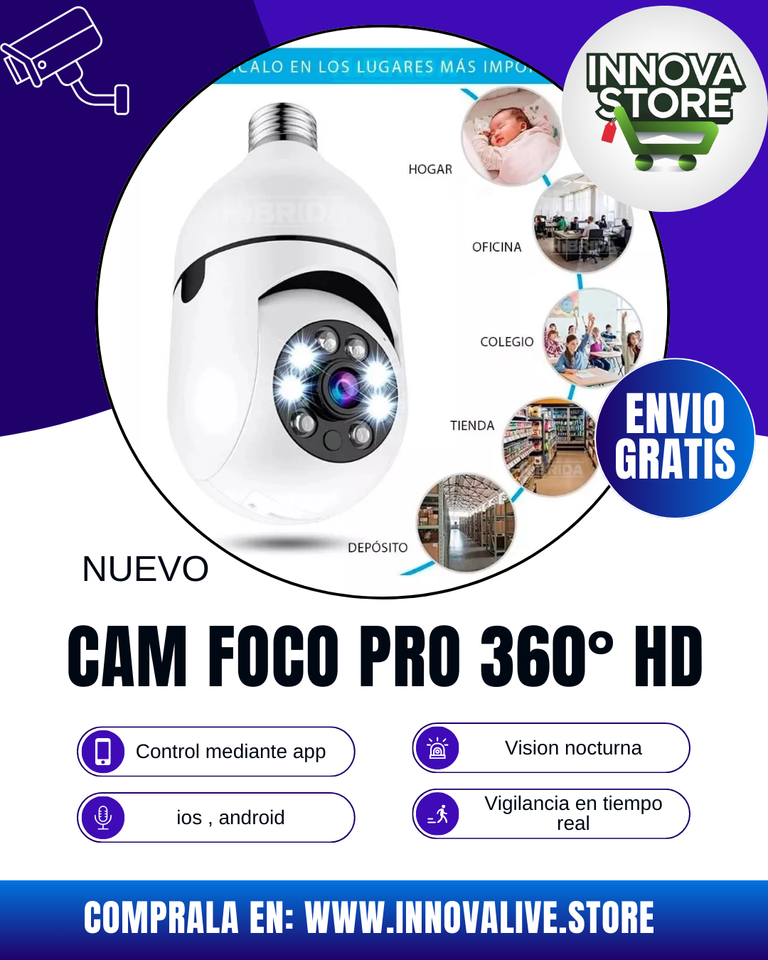 ✨ CAM FOCO PRO 360° HD ✨ PROTEJE LO QUE MÁS QUIERES